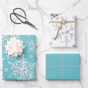 Feuilles de papier d'enveloppement de flocons d'ea