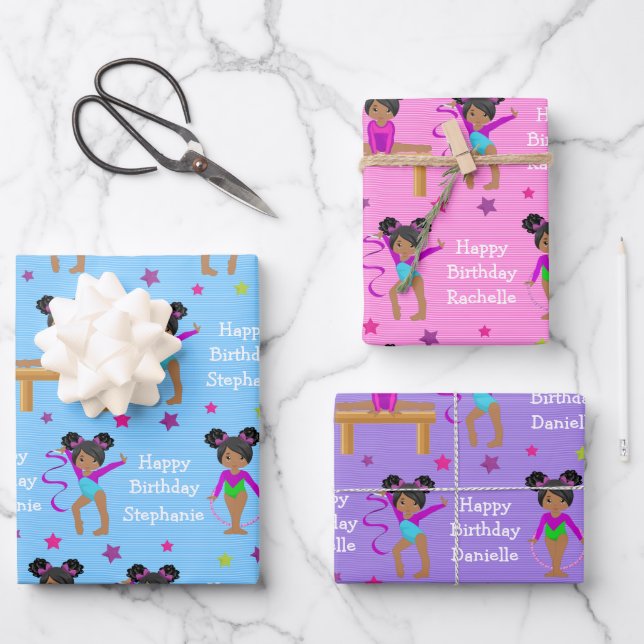 Feuilles de papier d'enveloppement de gymnaste mul (Recto)