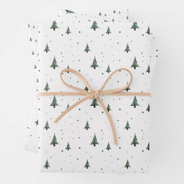 Feuilles de papier d'enveloppement de mini-Noël (En situation)