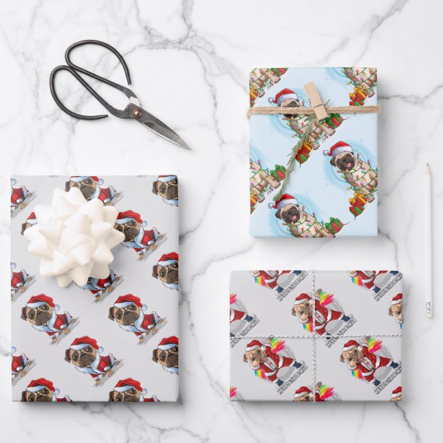 Feuilles de papier d'enveloppement de Noël (Recto)