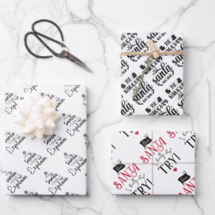 Feuilles de papier d'enveloppement de Noël