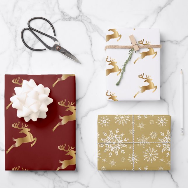 Feuilles de papier d'enveloppement de Noël-Les cla (Recto)