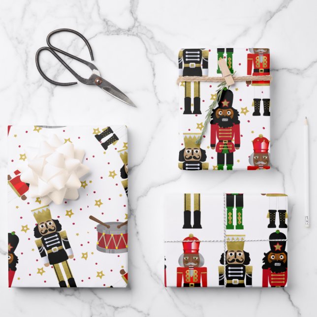 Feuilles de papier d'enveloppement de Noël pour no (Recto)