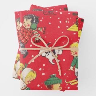Feuilles de papier d'enveloppement de Noël très vi