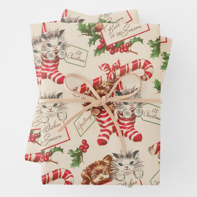 Feuilles de papier d'enveloppement de Noël très vi (En situation)
