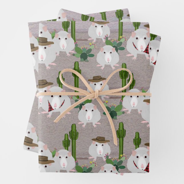 Feuilles de papier d'enveloppement de rats du dése (En situation)