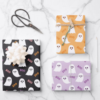 Feuilles de papier d'enveloppement d'Halloween sér