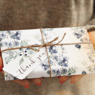 Feuilles de papier d'enveloppement Floral bleu pou