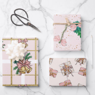 Feuilles de papier d'enveloppement rose Jeu Fille