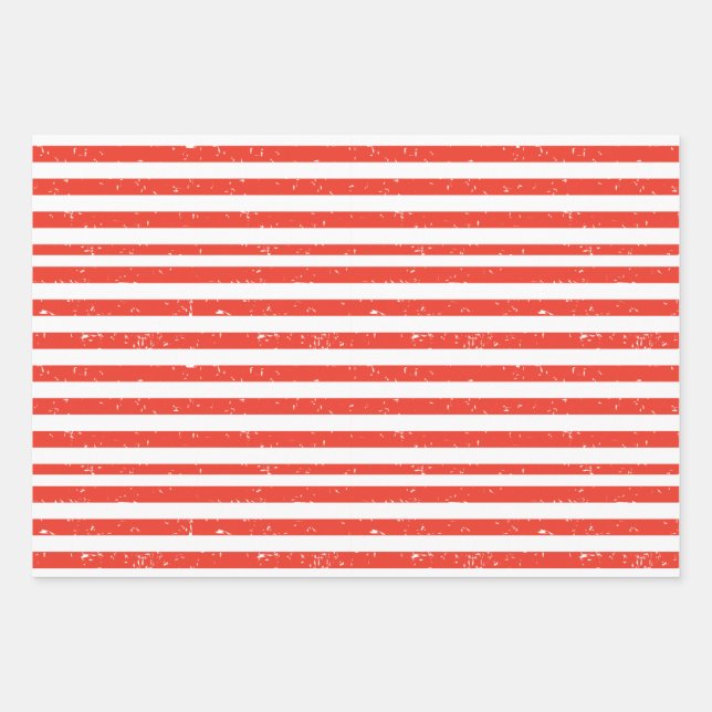 Feuilles de papier d'enveloppement rouge et blanc (Devant)