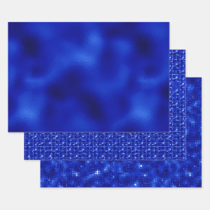 Feuilles de papier d'enveloppement Royal Blue Foil