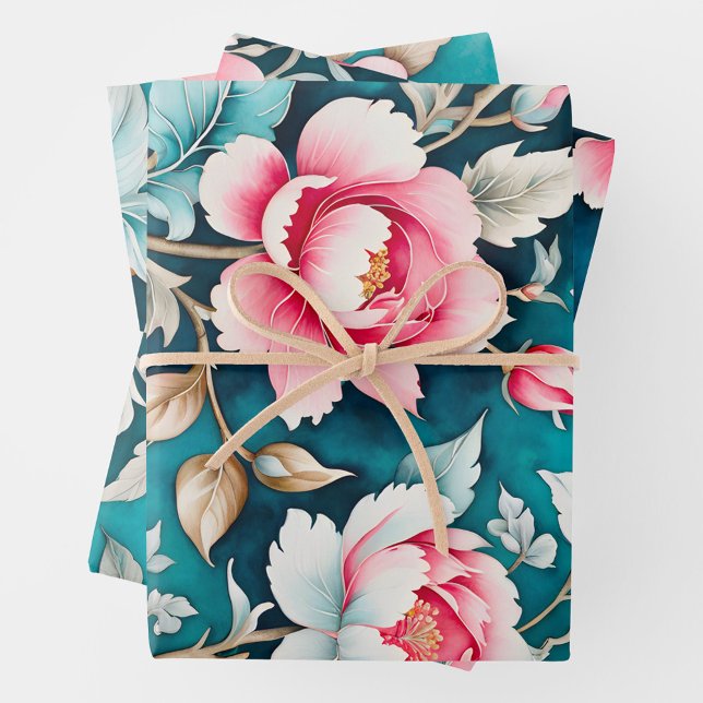 Feuilles de papier d'habillage d'art en tissu Vint (Créateur téléchargé)