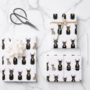 Feuilles de papier enveloppant Chihuahua