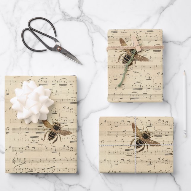 Feuilles de papier enveloppant de l'abeille Queen (Recto)