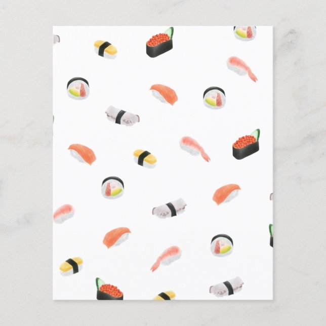 Feuilles de papier japonais Motif Sushi (Devant)