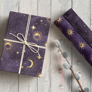 Feuilles de papier mystique violet céleste