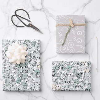 feuilles de papier pastel féministe enveloppant le