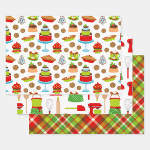 Feuilles de papier pâtisserie de Noël mignonnes