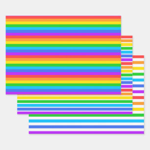 Feuilles de papier Rainbow Stripes