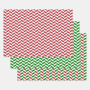 Feuilles de papier rouge foncé, vert et blanc en s