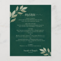 Feuilles de sage sur le menu Mariage Budget Emeral