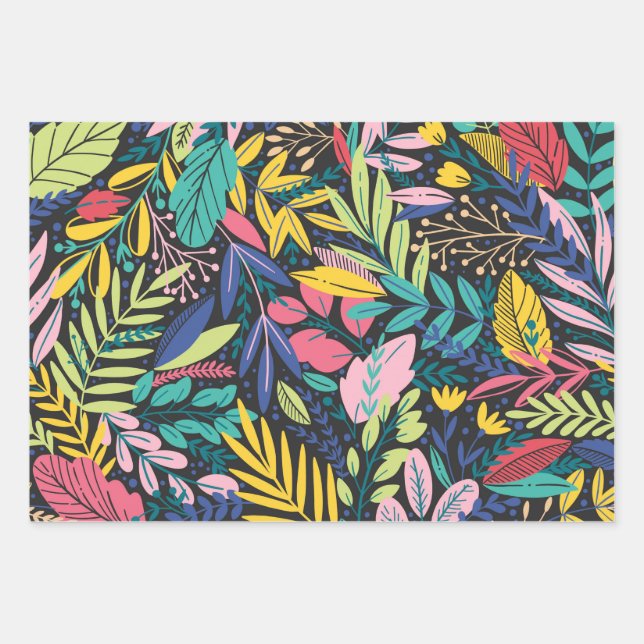 Feuilles d'enveloppement de fleurs de printemps (Devant)