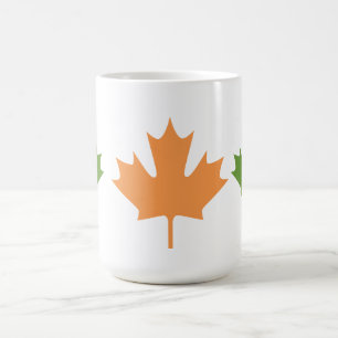 feuilles d'érable colorés - tasses