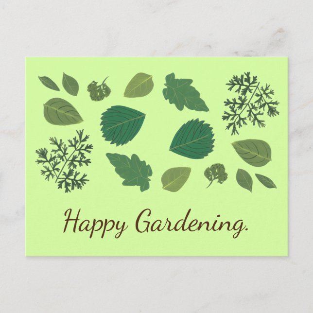 Feuilles du jardin d'été, Bonne Jardinage Cartes p (Devant)