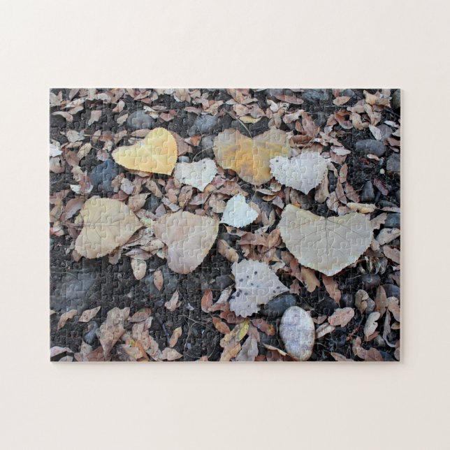 Feuilles en forme de coeur de Puzzle d'amour (Horizontal)