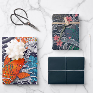 Feuilles en papier de la série Dark Koi