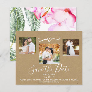 Feuilles Florales Tropicales Mariage Photo Enregis