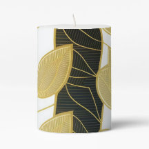 Feuilles Gold de luxe en noir et blanc