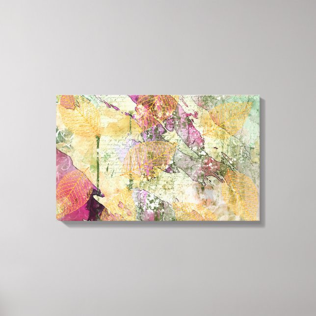 Feuilles Gold Orange Fall Leaf sur la page de déco (Recto)