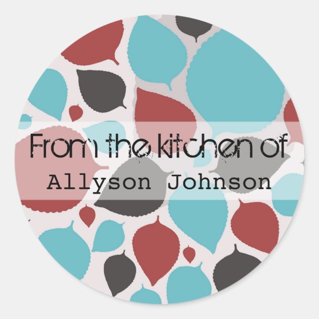 Feuilles Modernes De La Cuisine Des Stickers (Devant)