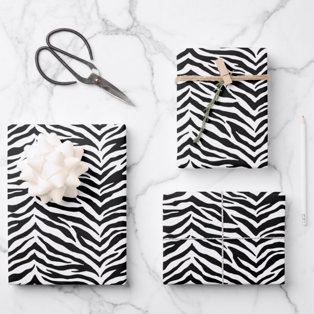 Feuilles papier à envelopper - Zebra Imprimer (Recto)