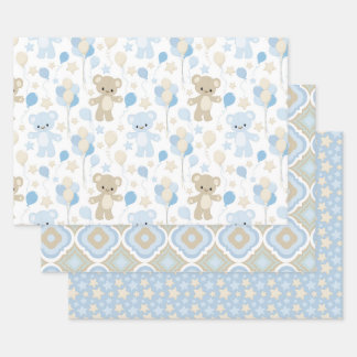 Feuilles papier d'enveloppement de Baby shower mig
