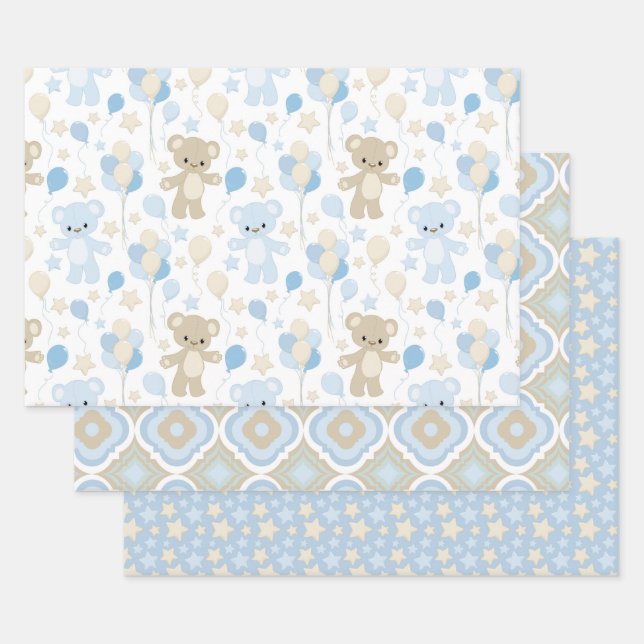 Feuilles papier d'enveloppement de Baby shower mig (Lot)