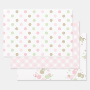 Feuilles papier d'enveloppement de Baby shower mig