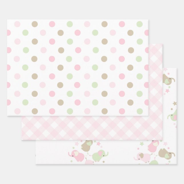 Feuilles papier d'enveloppement de Baby shower mig (Lot)