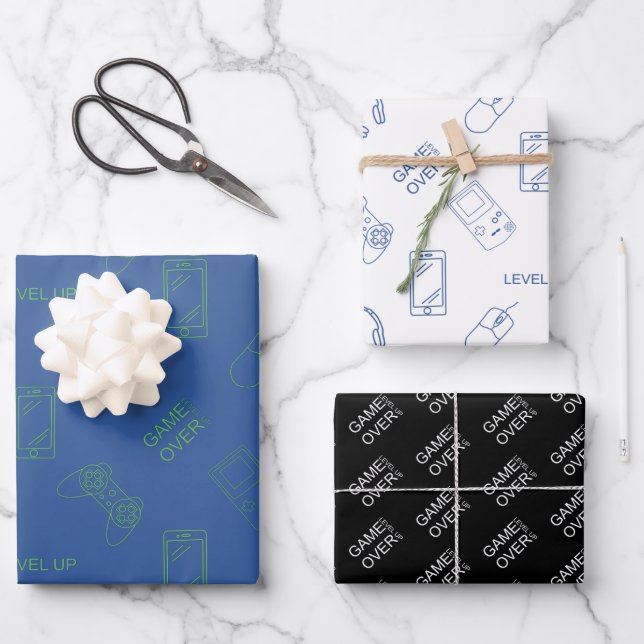 Feuilles papier d'enveloppement de jeux (Recto)