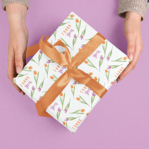 Feuilles papier d'enveloppement de Tulip Merci