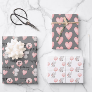 Feuilles papier d'enveloppement d'éléphant 1er ann