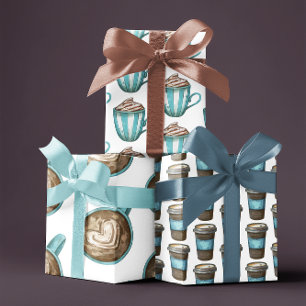 Feuilles papier d'enveloppement en latte de café