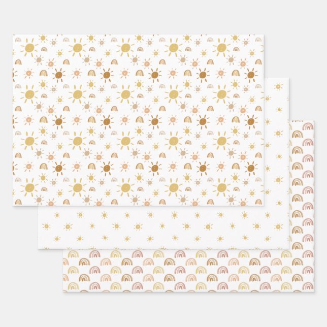 Feuilles papier d'enveloppement Sunshine Jaune et  (Lot)