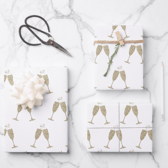 Feuilles plats en papier à envelopper de verres de (Recto)