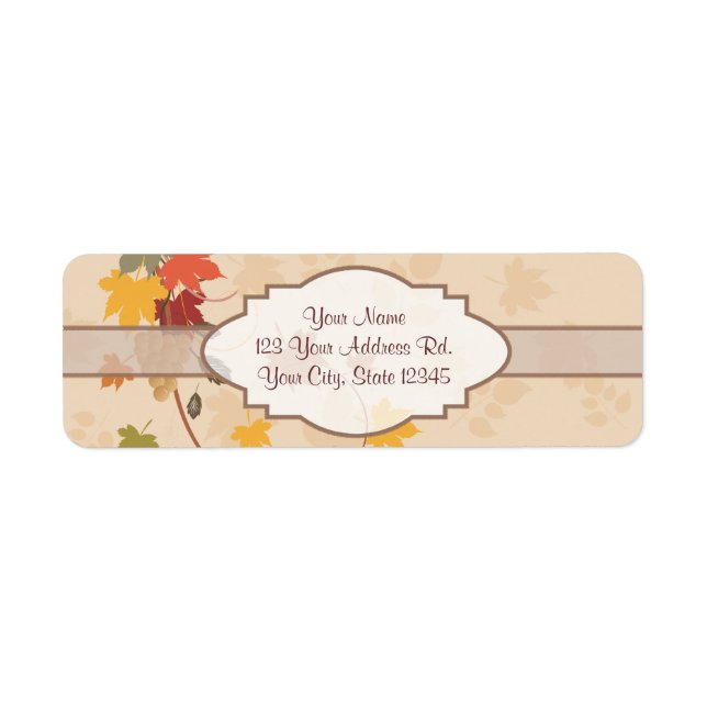 Feuilles, raisins et rubans - Personnalisable (Devant)