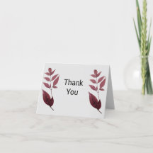 Feuilles rouges de automne Merci