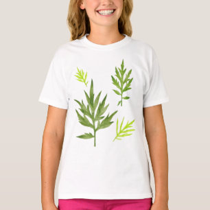 Feuilles sauvages en T-shirt