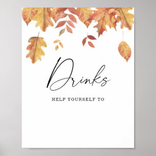 Feuilles tombantes - Boissons  Affiche