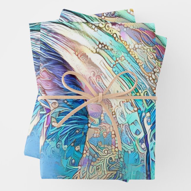 Feuilles tourbillonnants colorés de fleurs exotiqu (En situation)